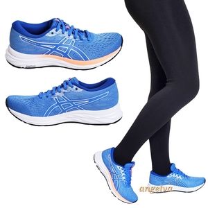 New Asics womens size 6 gel excite 7 running shoes sneakers blue coast white